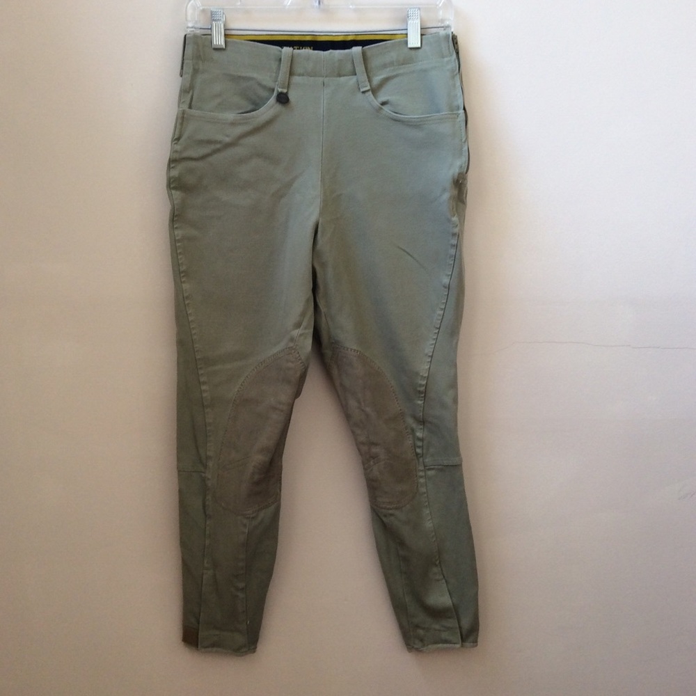 OVATION GOLD CIRCUIT KNEE PATCH BREECHES RIDING PANTS SAGE GREEN 28R